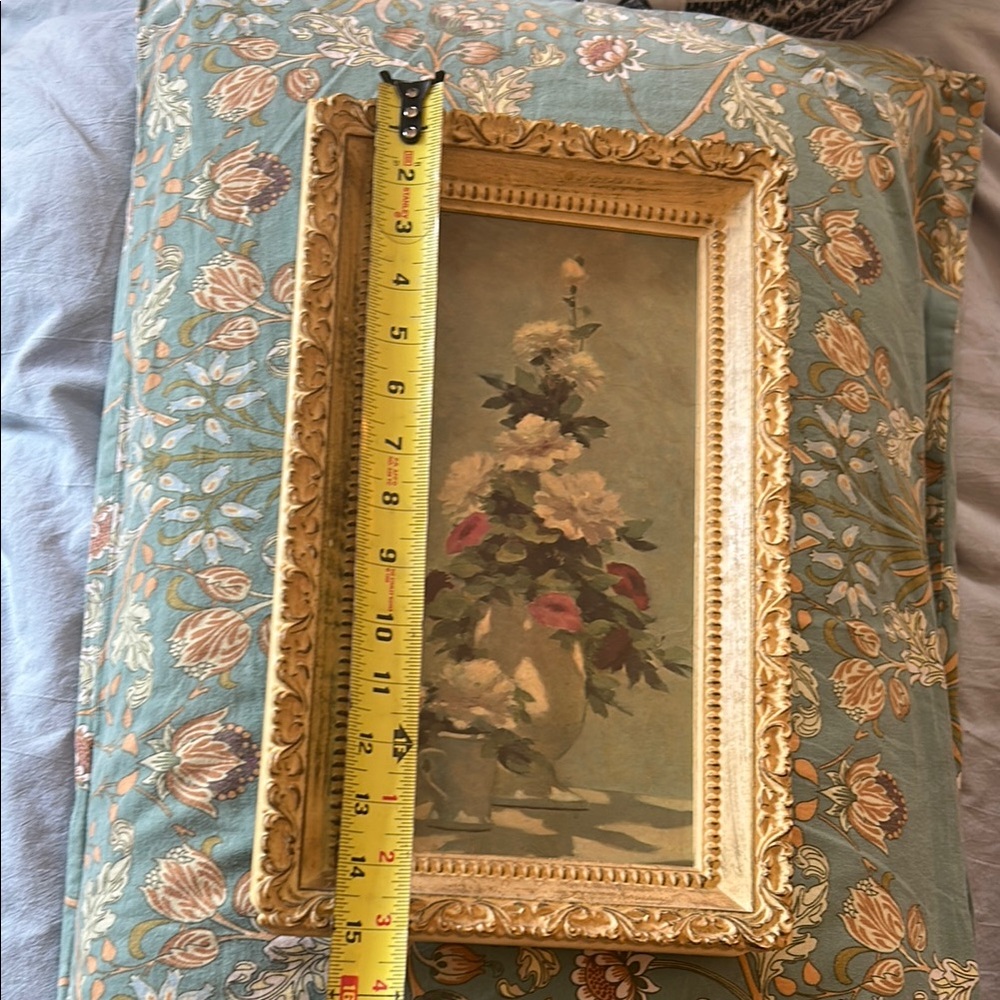 Vintage Floral Vase Framed Art - Picture 2 of 7